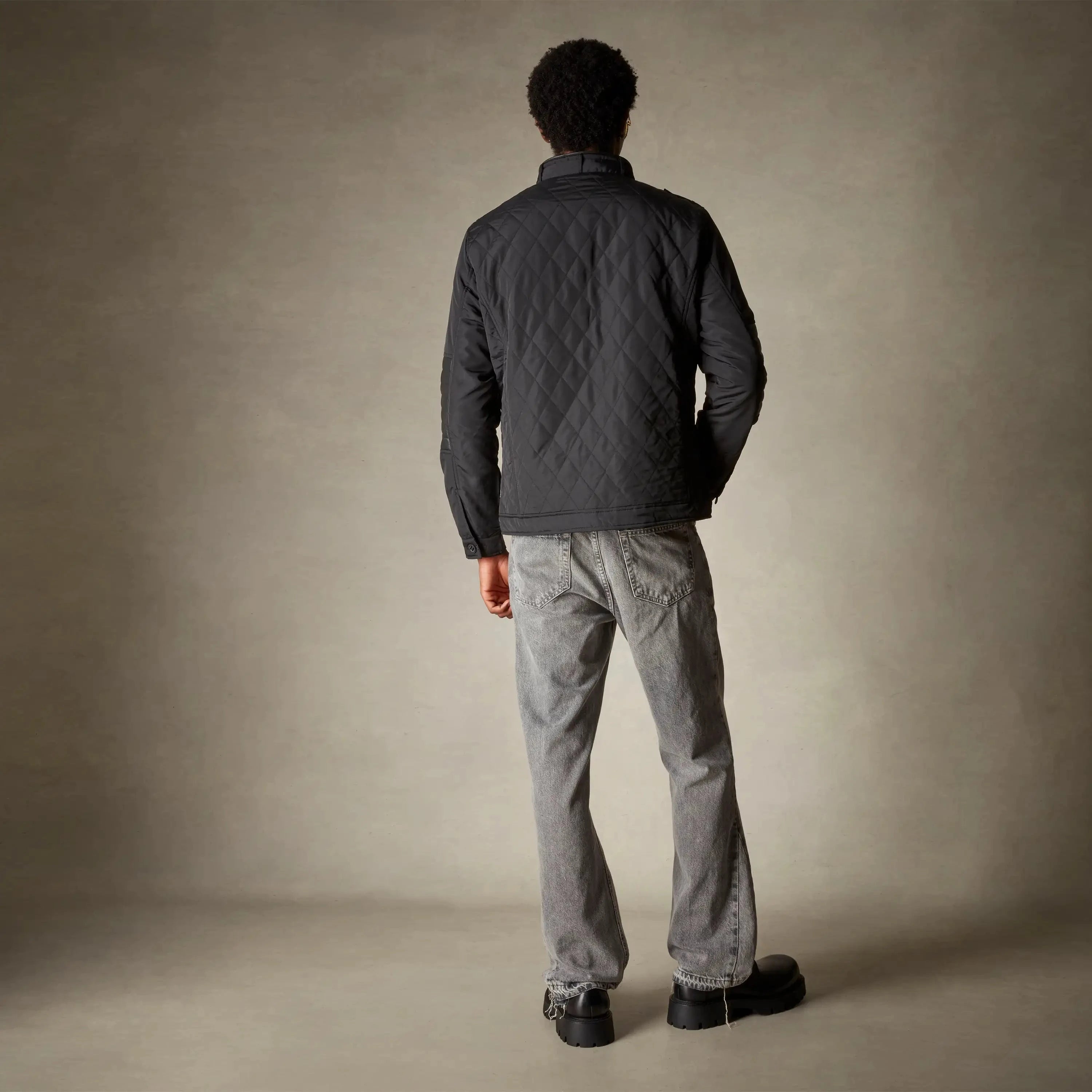 Men's Diamond Patterned Jacket