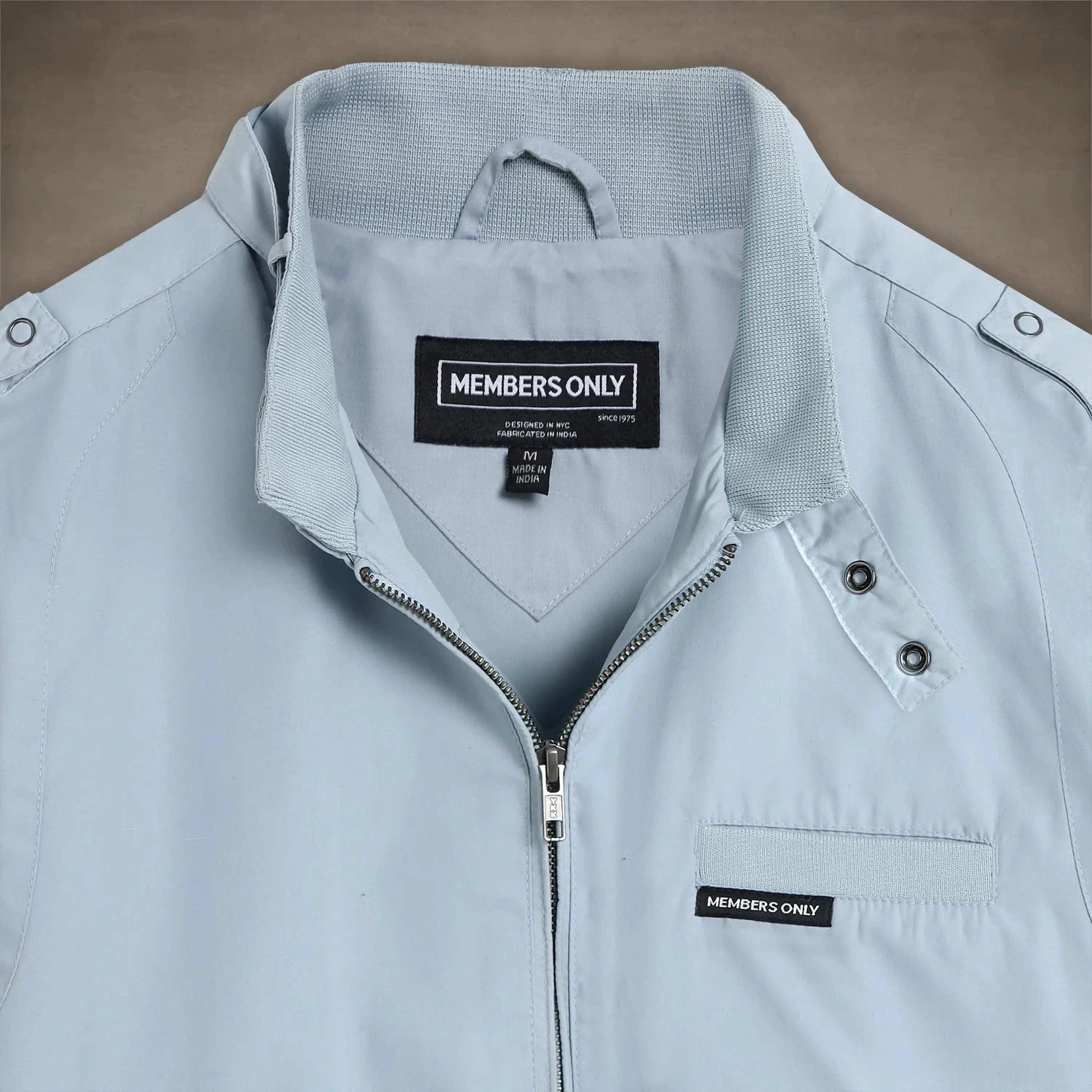 members only racer jacket for men dusty sky