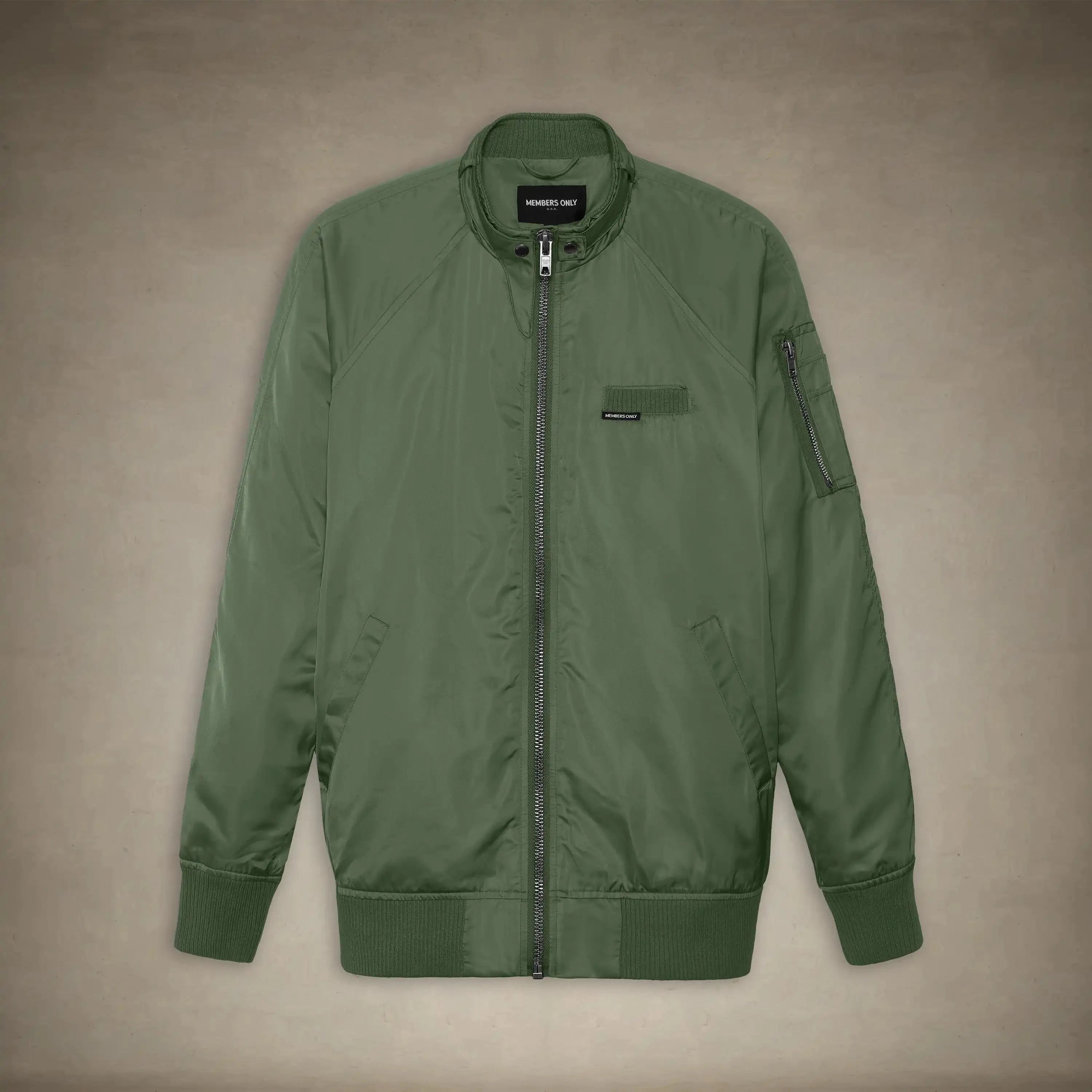 members only women's satin bomber jacket dark green