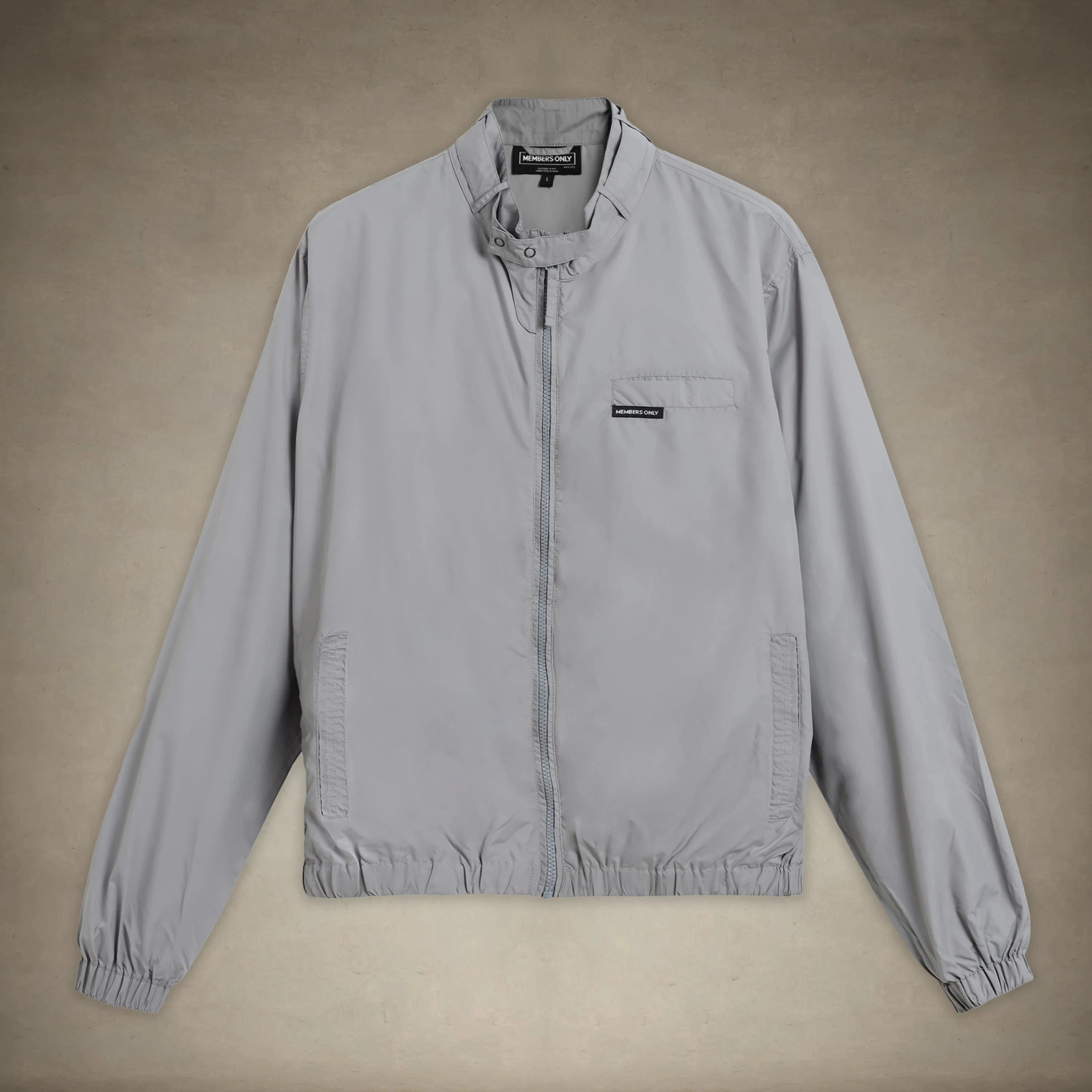women's oversized packable windbreaker jacket small grey