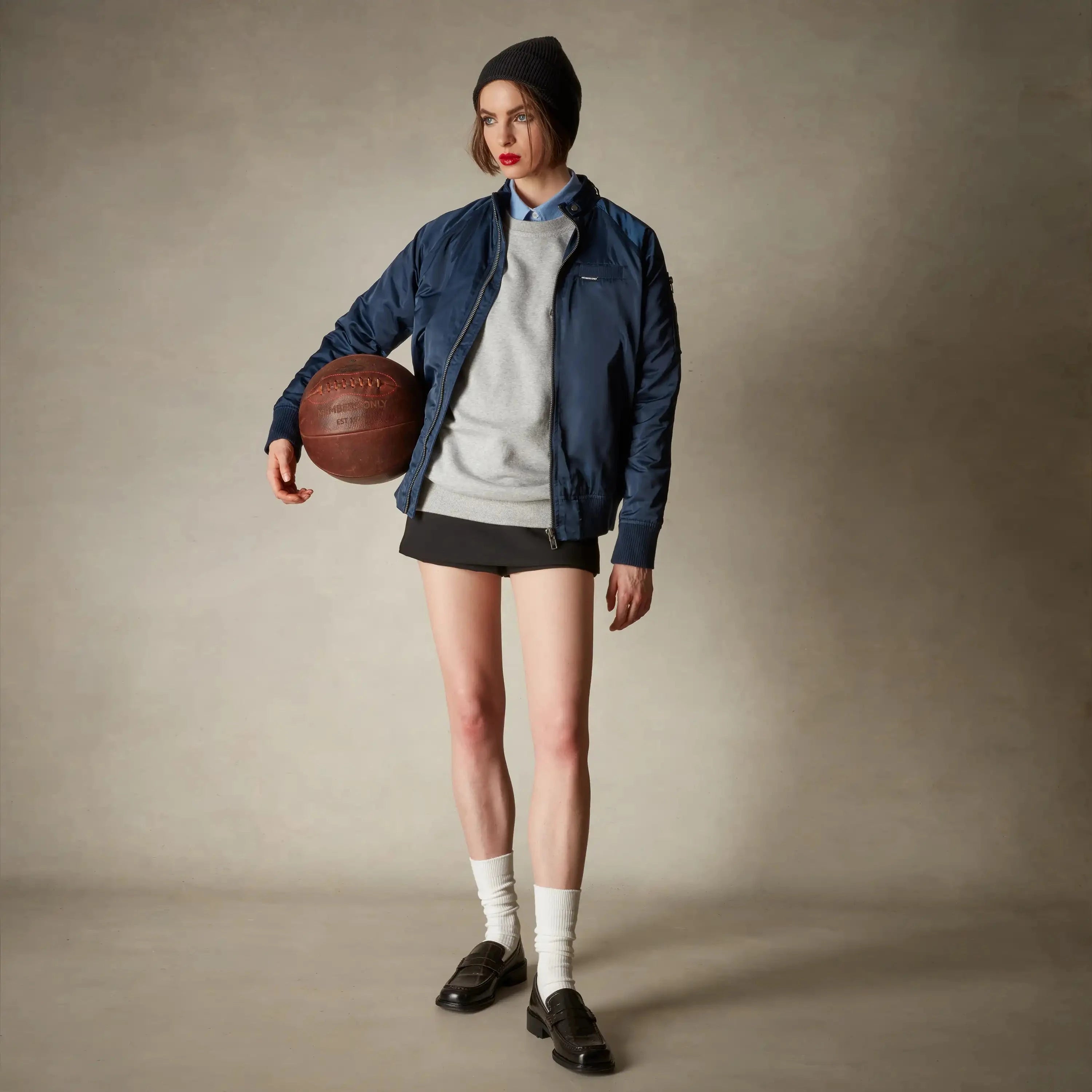 members only satin bomber jacket for women navy x-small 