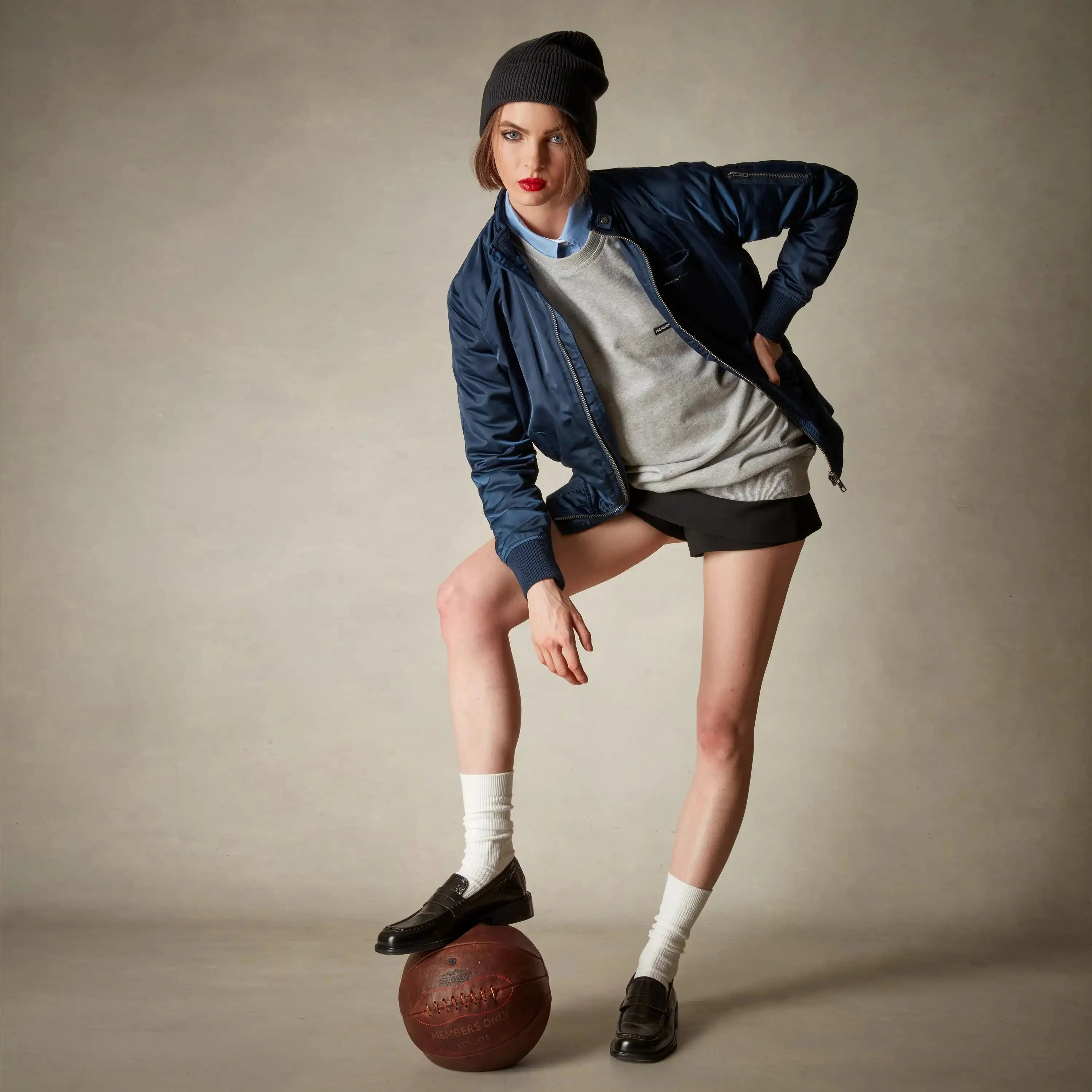 members only women's satin bomber jacket navy x-small